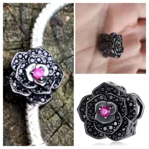 Black rose charm